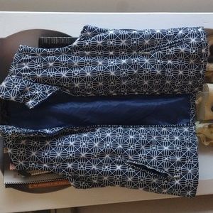 Blue and white women's vest